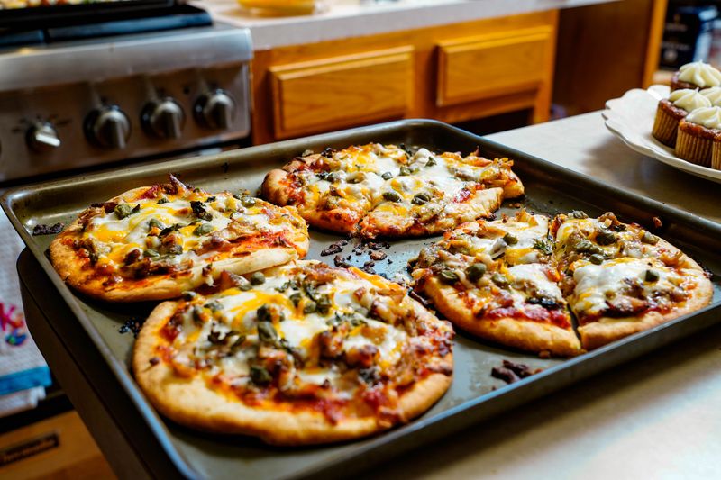 Margherita pizza with fresh tomato sauce and mozzarella