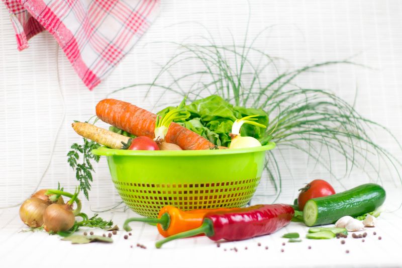 Fresh garden salad with mixed greens and vinaigrette